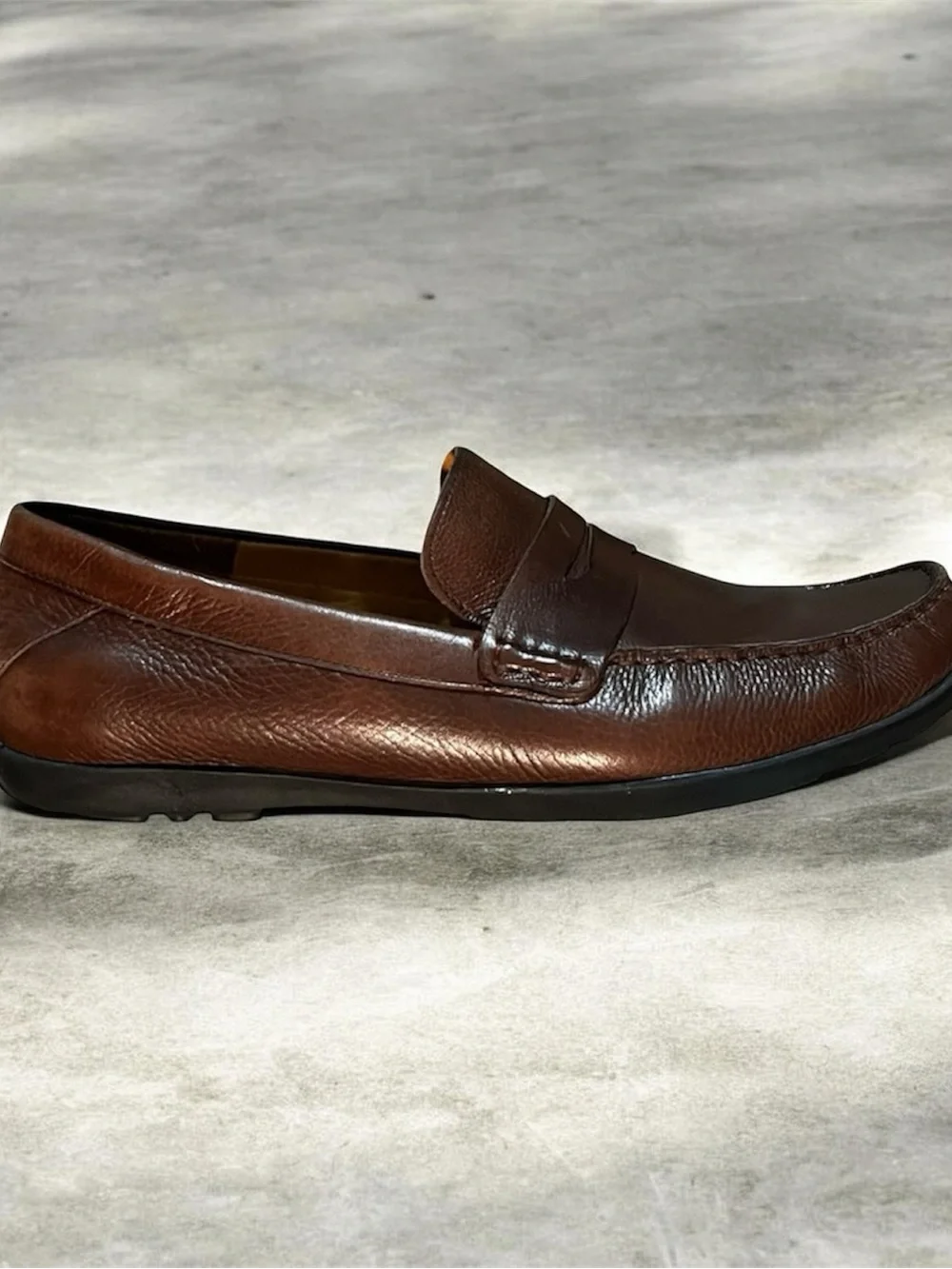 Men's Brown Leather Slip-On Loafers